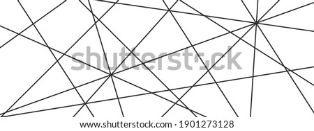 Chaotic abstract line background. Random geometric line seamless pattern. Black outline monochrome texture. Vector illustration. Royalty-Free Stock Photo #1901273128