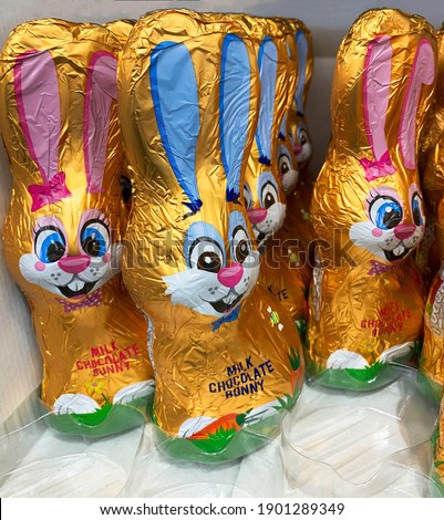 Easter confectionary gifts traditionally given to children. High quality photo