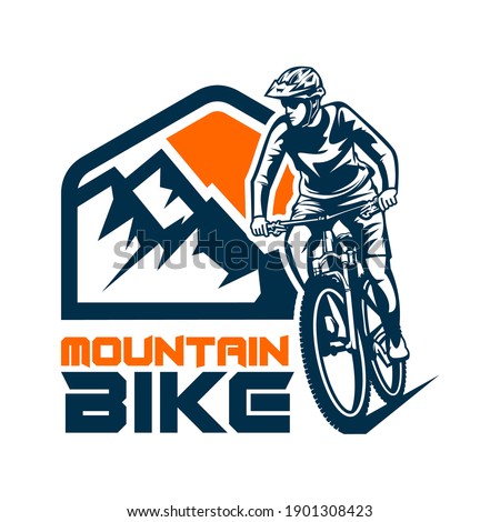 ride mountain bike vector logo Royalty-Free Stock Photo #1901308423
