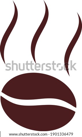 Coffee vapor icon with flat style. Isolated vector coffee vapor icon image, simple style.