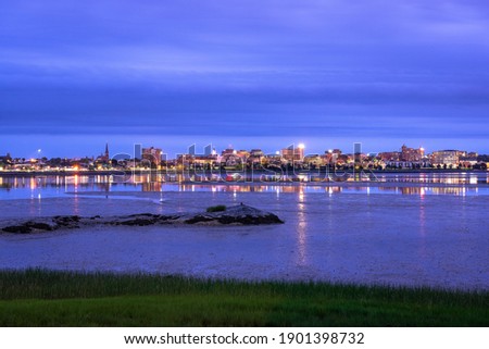 Twilight glow over Portland, Maine