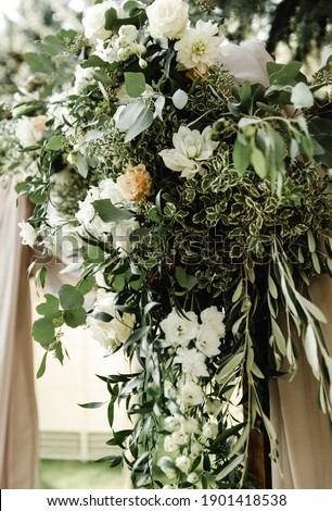 wedding decorations. stands for flowers. decorative stands along with flowers