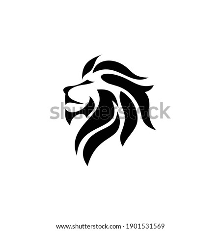 Lion Head Logo Vector Template Illustration Design Royalty-Free Stock Photo #1901531569