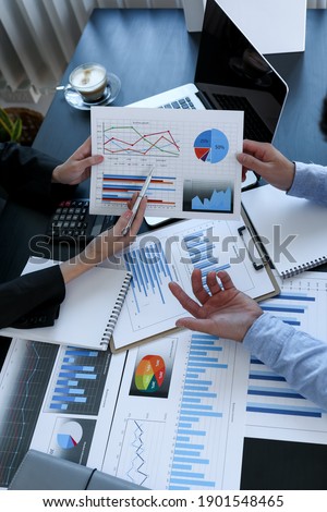 Team of business people working together in the meeting room office,
teamwork background charts and graphs banner, double exposure successful teamwork,business planning concept.
 Royalty-Free Stock Photo #1901548465