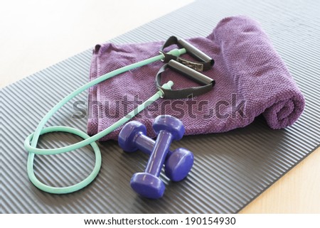 weight and jump- rope Royalty-Free Stock Photo #190154930