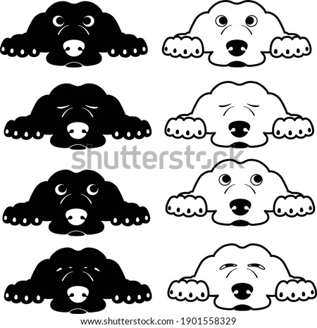 "Simple and cute dog
Illustration material collection,"