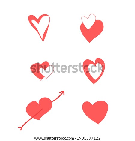 heart icon in flat, isolated and trendy style. Heart icon background for your website design logo, app, UI. Vector icon illustration, EPS10.