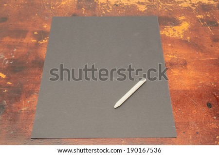 Exam Concept Picture Paper Sheet on a Wooden Table