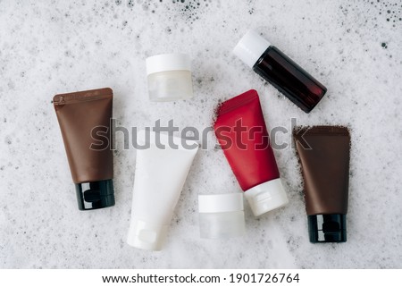 Color tubes with cosmetic cream, health care