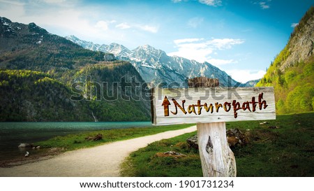 Street Sign the Direction Way to Naturopath Royalty-Free Stock Photo #1901731234