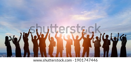 Success of business concept. Group of businessperson. Royalty-Free Stock Photo #1901747446