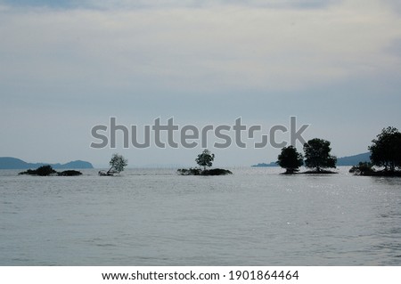 Thailand. Sea view in cloudy weather. Tourism concept.