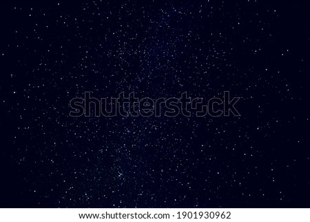 Dark night sky Milky Way and stars on a dark background. Starry sky over Chelyabinsk region, Russia Royalty-Free Stock Photo #1901930962