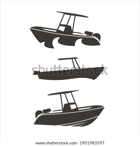 a collections of motorboat icon, vector art.