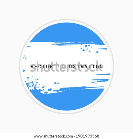 Grunge stamp mockup. Distressed ink style circle mark texture for your design. Abstract vector illustration.
