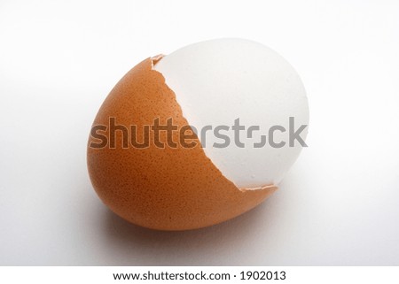 Egg inside an egg. Shallow depth of field.