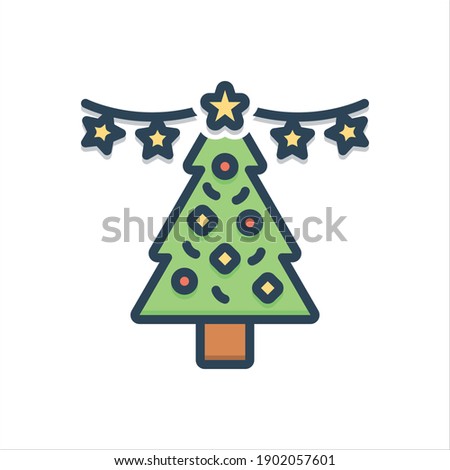 Vector colorful illustration icon for christmas