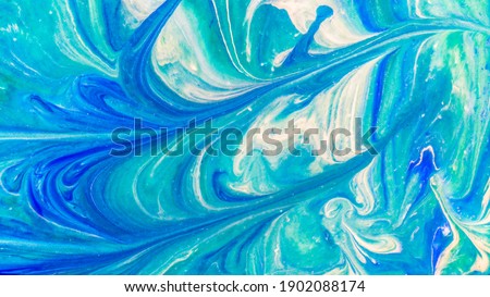 Blurred liquid marble from acrylic paint. Abstract ink design template mixed texture background. Fluid art for print or design.