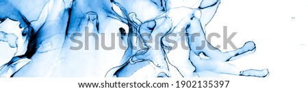 Abstract Blue and White Backdrop. Translucent Design. Indigo Alcohol Ink. Texture Colorful Cobalt Template. Multilayer Indigo Artwork. Space Artwork.