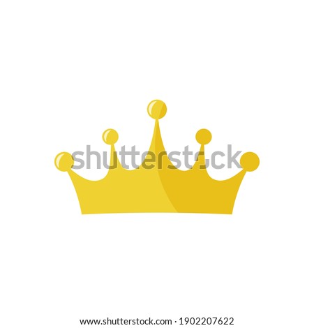Golden king crown vector icon on white background Royalty-Free Stock Photo #1902207622