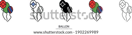 birthday balloon vector type icon