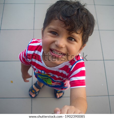 23 Month Baby Boy Outdoors in Summer - stock photo, Cute Boy playing in the park, Sweet Little baby boy enjoying during day time