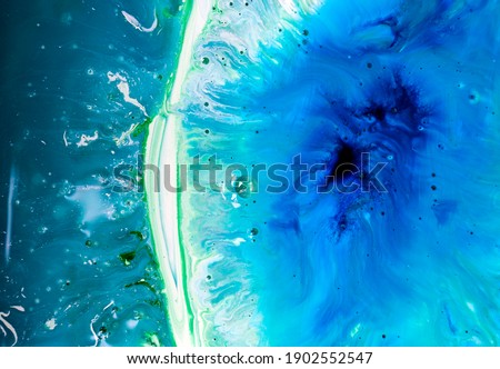 An abstract work of art. Fashionable wallpaper. The ink colors are surprisingly bright, luminous, translucent, free flowing and quickly dry. 