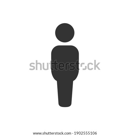 Human symbol flat icon vector illustration. Royalty-Free Stock Photo #1902555106