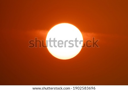 Sky sunset of sunshine and cloud, bright twilight background. Everything lies above surface atmosphere outer space is sky. Cloud is aerosol comprising visible mass  liquid, for creative design graphic Royalty-Free Stock Photo #1902583696
