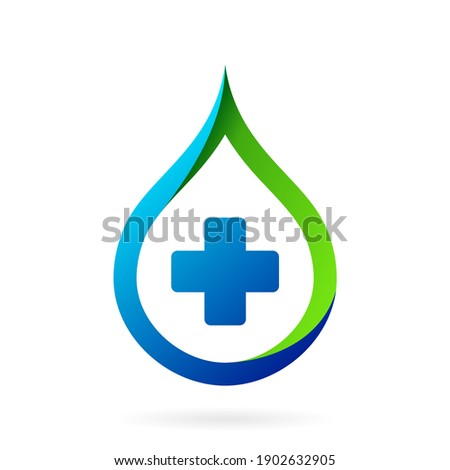 medical water vector logo design