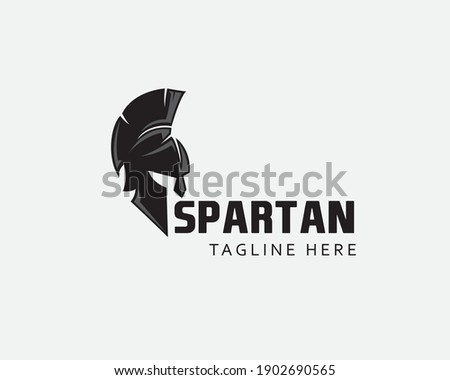 spartan logo design spartan simple creative logo vecktor spartan black logo Royalty-Free Stock Photo #1902690565