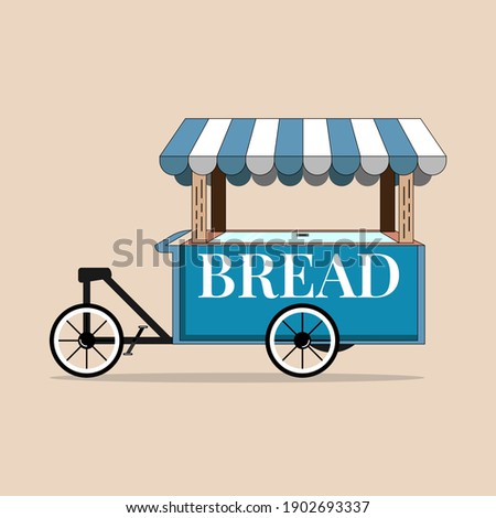 flat bread food cart perfect for design project