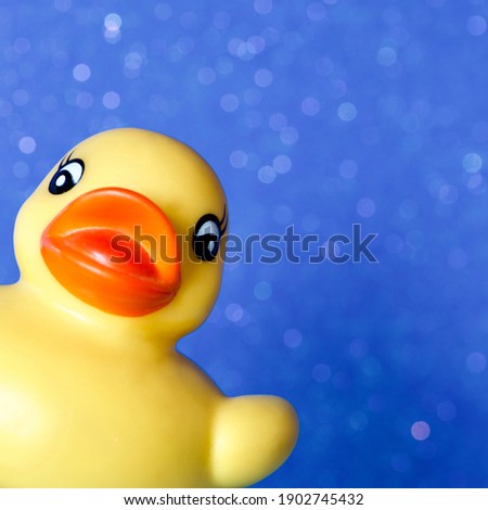 Yellow Rubber Duck offset in Close Up
