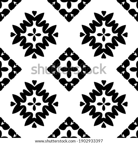 Black and white pattern. Abstract seamless geometric pattern.