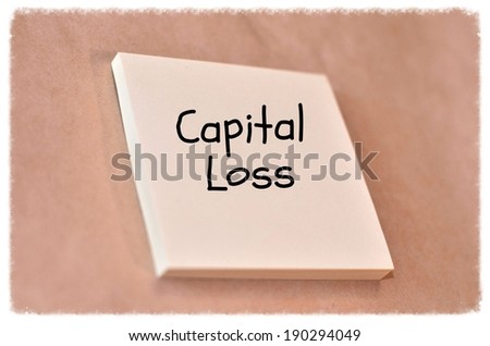 Text capital loss on the short note texture background