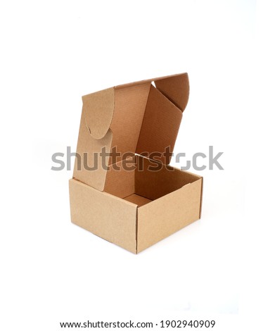 One craft box isolated on white background