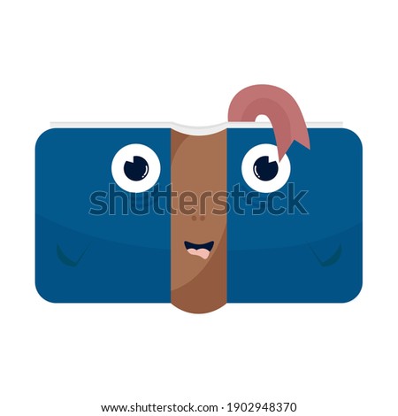Isolated pencil case blue Back to school animated icon- Vector