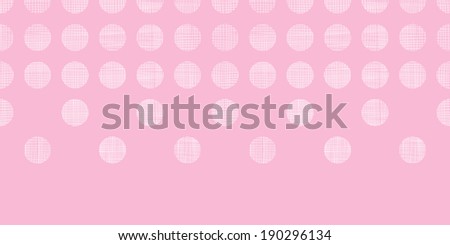 Vector abstract pink textile dots stripes horizontal seamless pattern background