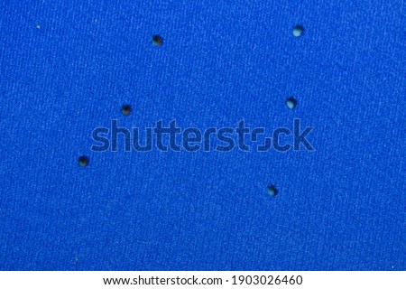 blue insoles with ventilation holes detail 