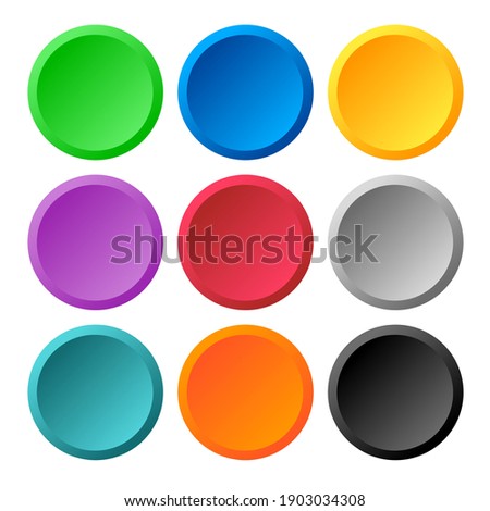 Multi color 3d circle icon background for web or print design element Royalty-Free Stock Photo #1903034308