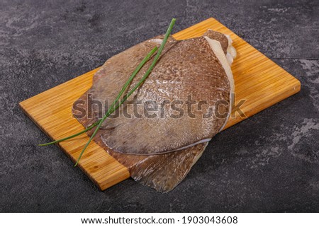 Raw stingray wings tasty fillet for cooking