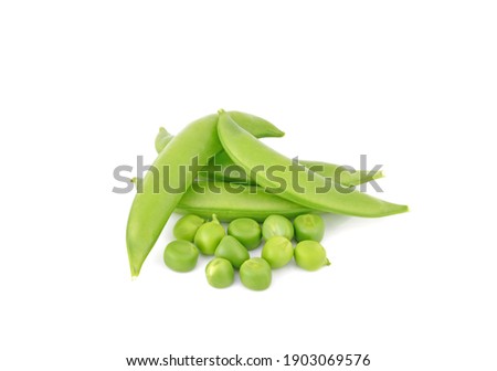 Sugar peas isolated on white background Royalty-Free Stock Photo #1903069576