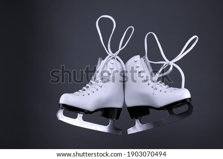 Figure skates close up. Sport equipment .