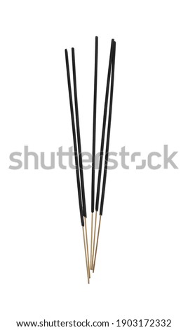 Many aromatic incense sticks on white background Royalty-Free Stock Photo #1903172332