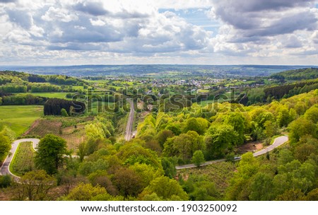 the landscape around Aachen in the triangle of Germany, Belgium and the Netherlands