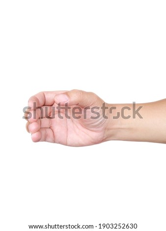 A Man hand, isolated on white background