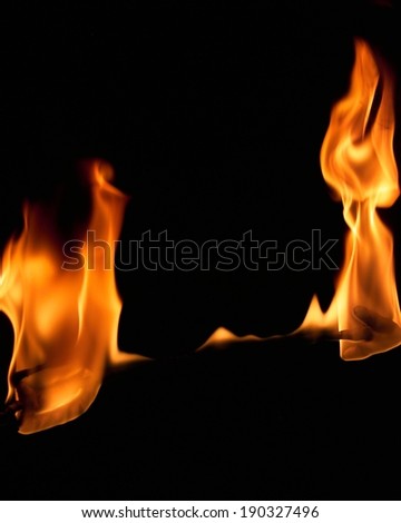 The depiction of fire