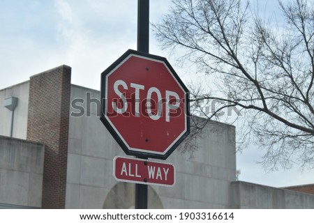 Stop sign on a city street