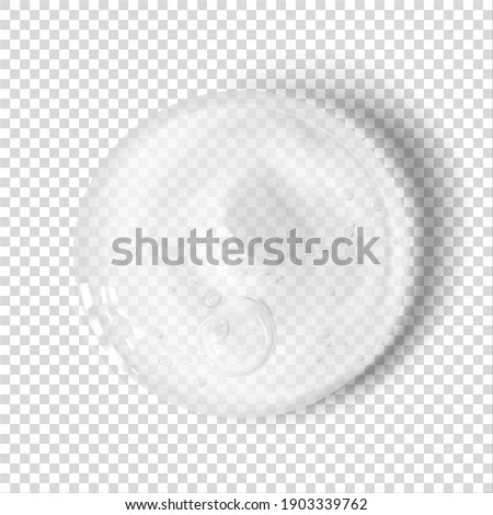 Transparent clear sanitizer gel smear realistic vector illustration isolated. Skincare cosmetic product swatch. Moisturizer serum texture Royalty-Free Stock Photo #1903339762