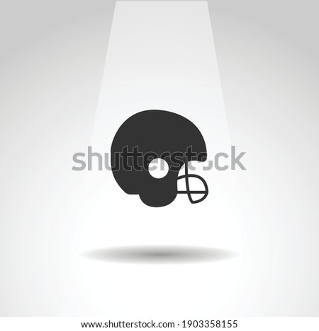 Football helmet vector icon, Football simple isolated icon